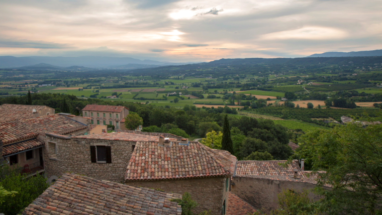 View of Lacoste, France