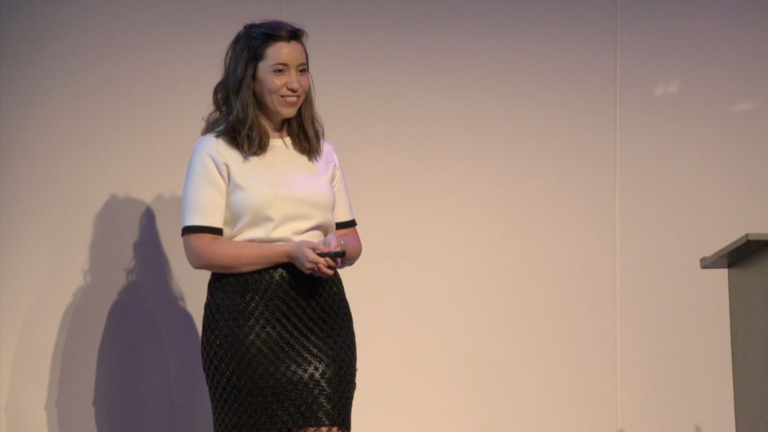Danit Peleg presents on stage at SCADstyle 2019