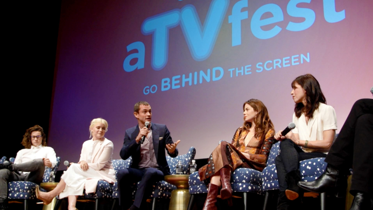 Panel on stage at SCAD annual ATVfest