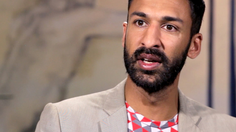 SCAD Style guest Asif Khan discussing his approach to a project