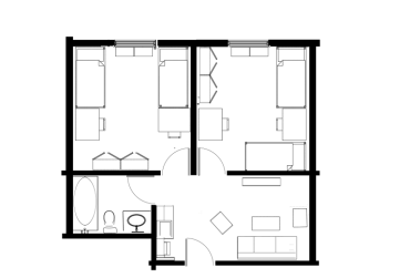Chatham residence hall floor plan